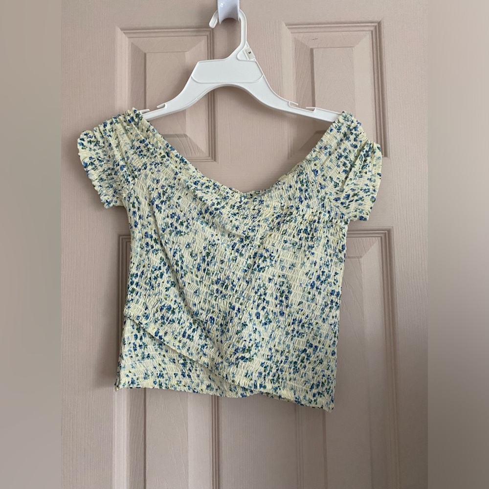 floral fitted shirt.